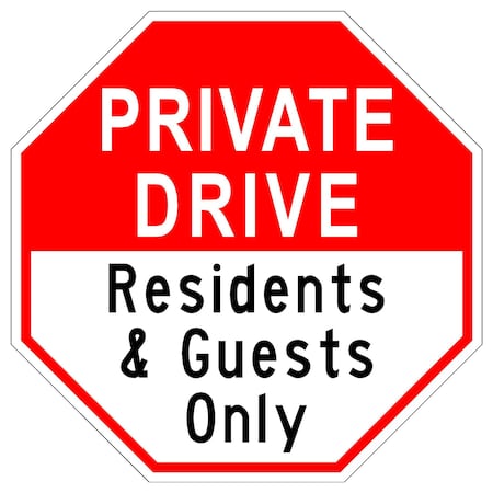 Sign Solutions Usa 24 in Height, 24 in Width, Aluminum, Octagon DCS08HWT2424CUS00223